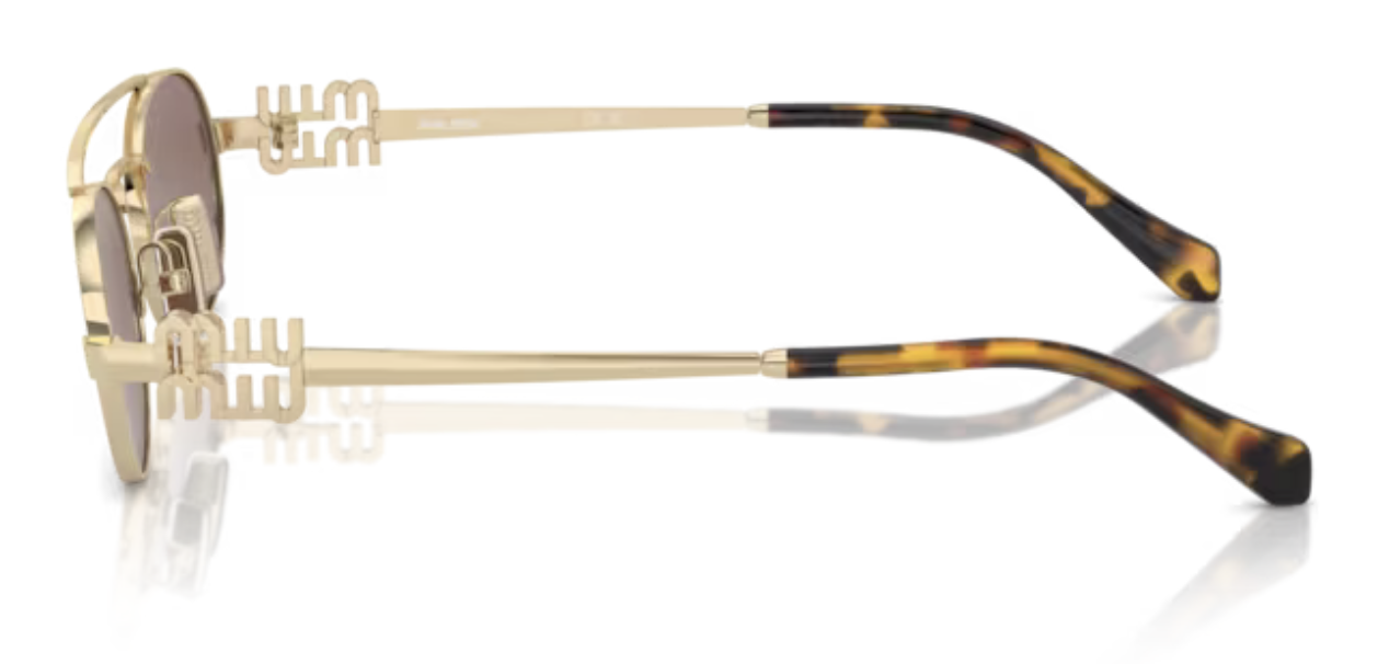 MIU MIU 0MU A54ZS ZVN70D - Or pâle – Image 5